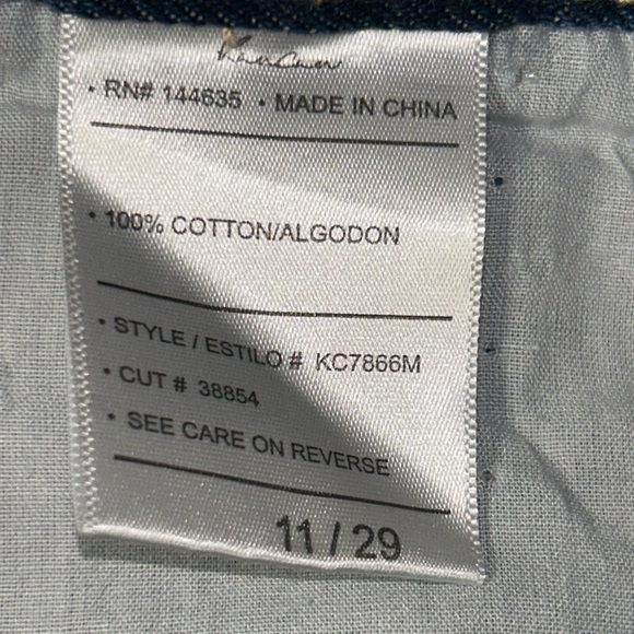 Kancan Womens Estilo‎ Wide Leg Distressed Jeans Size 11/29 Blue Denim - Picture 3 of 5